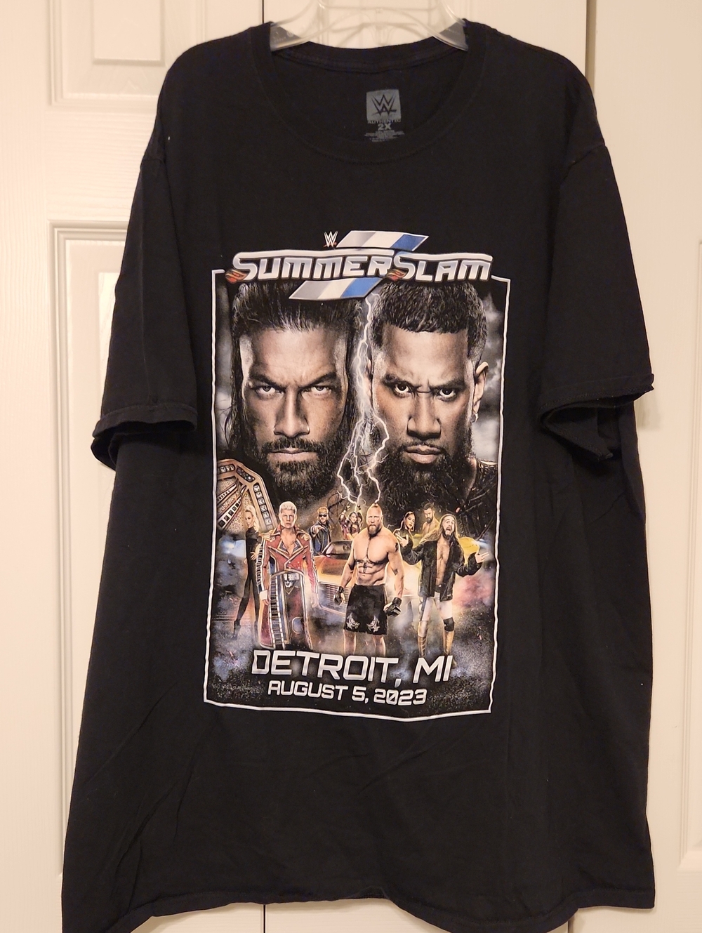 WWE SummerSlam Detroit 2023 Tshirt Roman Reigns Uso And Others